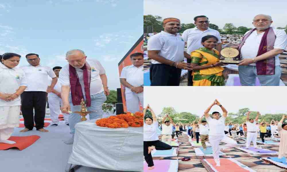 शाहजहाँपुर में 12वें अंतर्राष्ट्रीय योग दिवस पर भव्य सामूहिक योग कार्यक्रम, कैबिनेट मंत्री सुरेश खन्ना रहे मौजूद