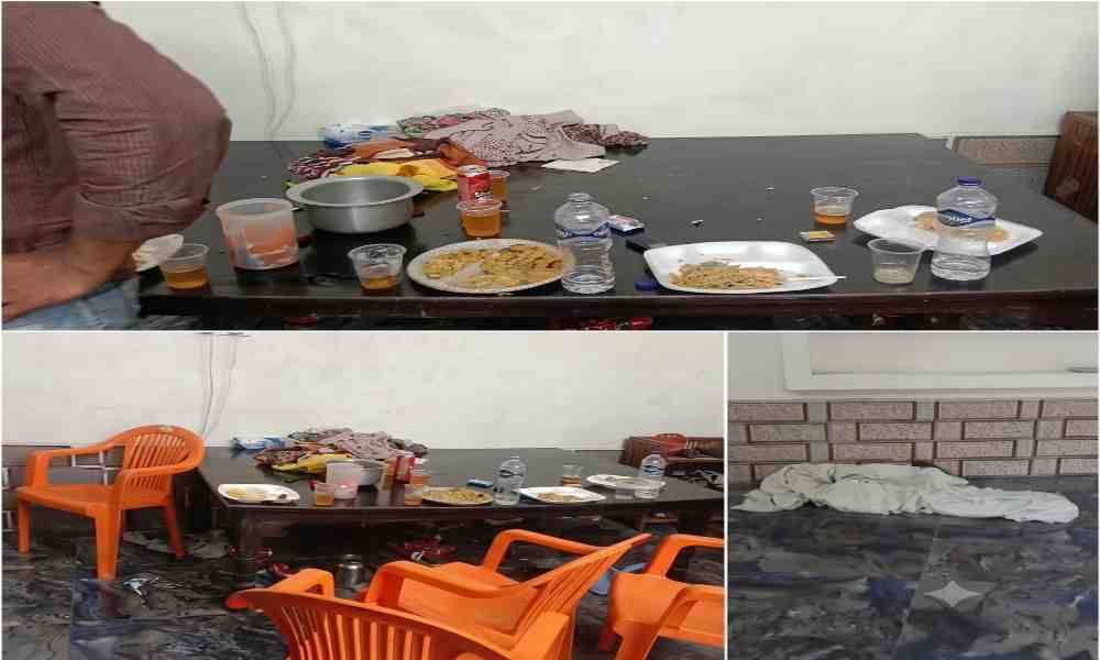 स्थानीय लोगों की सूचना पर पहुंचे हिंदूवादी संगठन के कार्यकर्ता