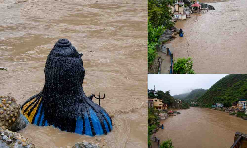 उत्तराखंड में आफत की बारिश: खतरे के निशान के पास पहुँची अलकनंदा, रुद्रप्रयाग में भगवान शिव की मूर्ति का हुआ 'जलाभिषेक'