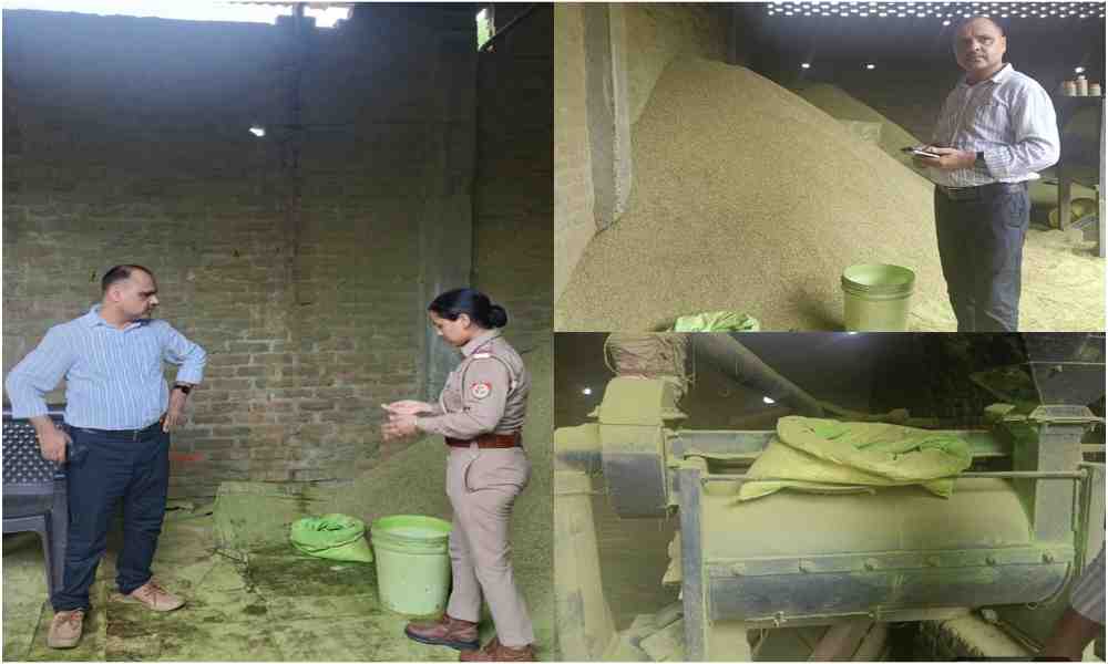 शाहजहाँपुर में नकली सौंफ बनाने वाली फैक्ट्री पर बड़ा छापा: 40 कुंतल सौंफ व सिंथेटिक रंग सीज, बिना लाइसेंस चल रहा था खेल