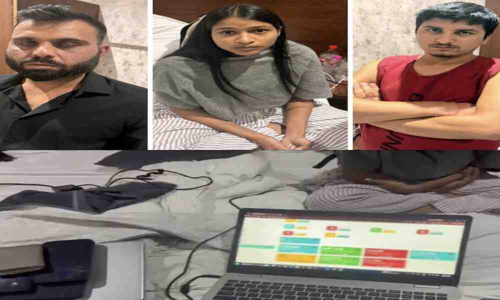जयपुर के होटल में ऑनलाइन सट्टे का भंडाफोड़: 1 लड़की और 2 लड़के गिरफ्तार, हर महीने ₹18 लाख का चल रहा था खेल